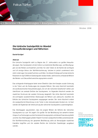 Die türkische Sozialpolitik im Wandel