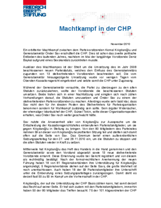 Machtkampf in der CHP