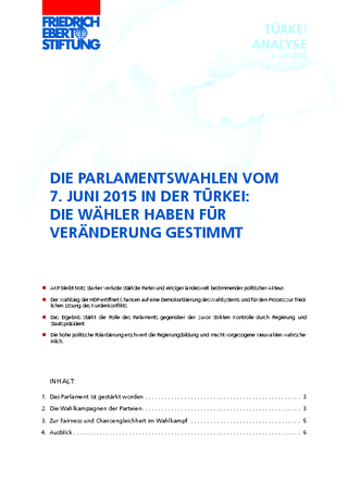 Die Parlamentswahlen vom 7. Juni 2015 in der Türkei