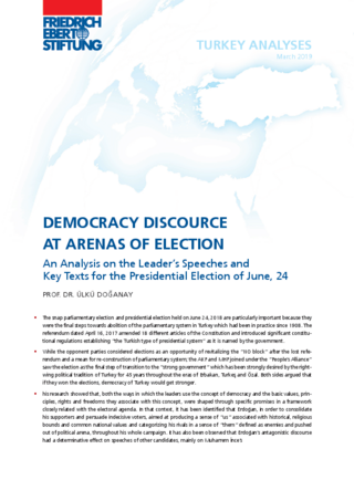 Democracy discource at arenas of election